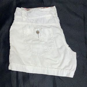 White cargo shorts